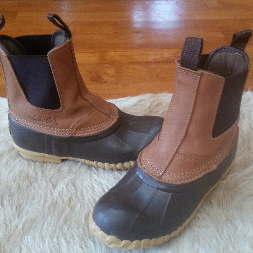 Cabela's Slip-on Leather & Rubber Muck Boots